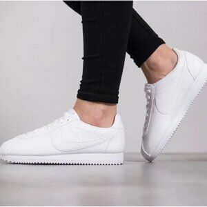 Nike Cortez Basic SL White Womens Tennis Shoes Sneakers 9.5 Vintage Retro